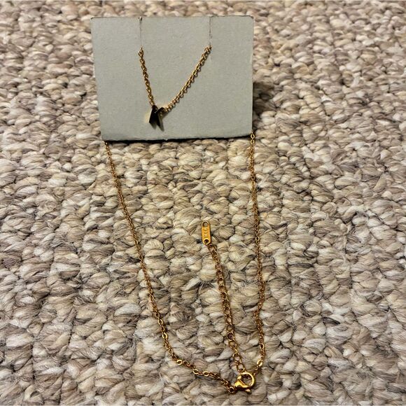 Gold Plated Letter "K" Initial Necklace - Picture 1 of 2